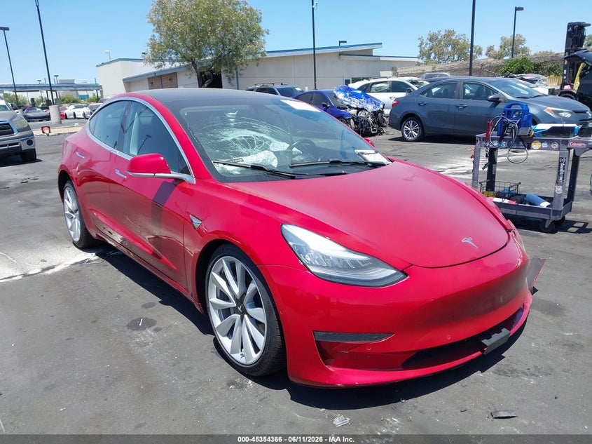 2019 Tesla Model 3 VIN 5YJ3E1EA9KF311422 IAAI salvage auction — LEFT FRONT, Salvage Title, sold $2,800 on 2026-07-17 (photo 1)