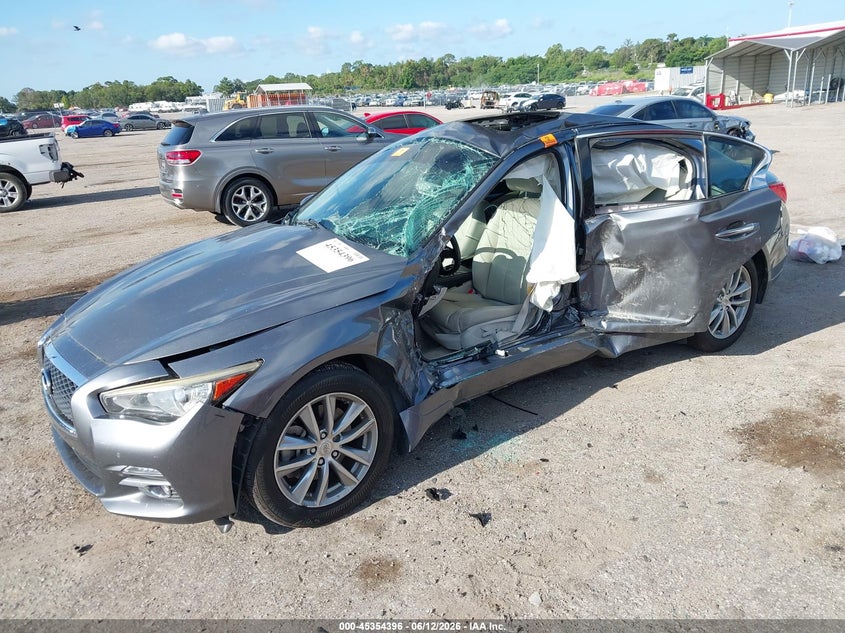 2017 Infiniti Q50 VIN JN1EV7APXHM733756 IAAI salvage auction — BIOHAZARD/CHEMICAL, Rebuildable (Florida), sold $450 on 2026-07-07 (photo 2)