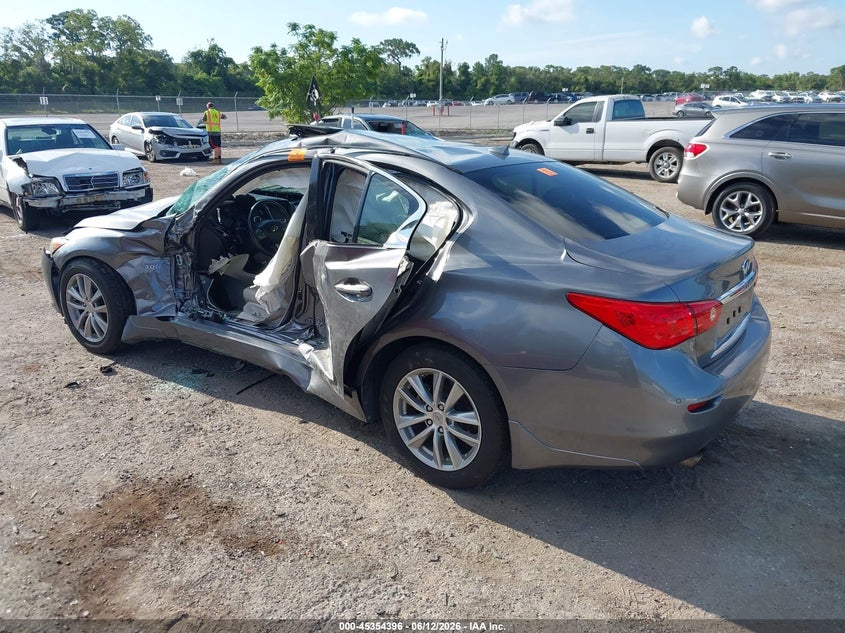 2017 Infiniti Q50 VIN JN1EV7APXHM733756 IAAI salvage auction — BIOHAZARD/CHEMICAL, Rebuildable (Florida), sold $450 on 2026-07-07 (photo 3)