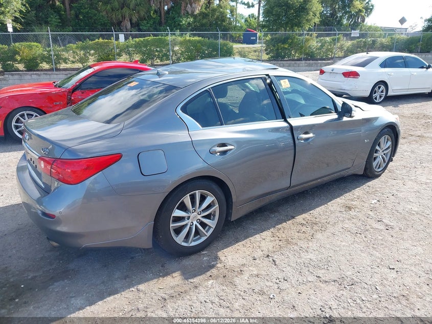 2017 Infiniti Q50 VIN JN1EV7APXHM733756 IAAI salvage auction — BIOHAZARD/CHEMICAL, Rebuildable (Florida), sold $450 on 2026-07-07 (photo 4)