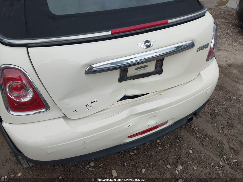 2013 Mini Convertible VIN WMWZN3C50DT569224 IAAI salvage auction — REAR END, Salvage (Illinois), sold $550 on 2026-07-22 (photo 6)