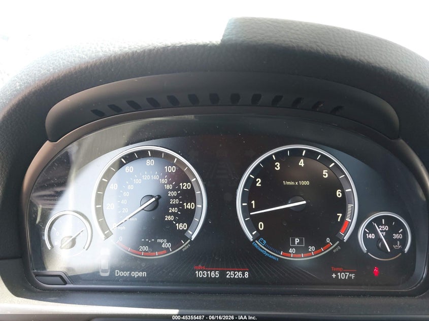 2015 BMW 5er VIN WBA5B1C50FG125087 IAAI salvage auction — RIGHT FRONT, Salvage Title, sold $3,700 on 2026-07-28 (photo 7)
