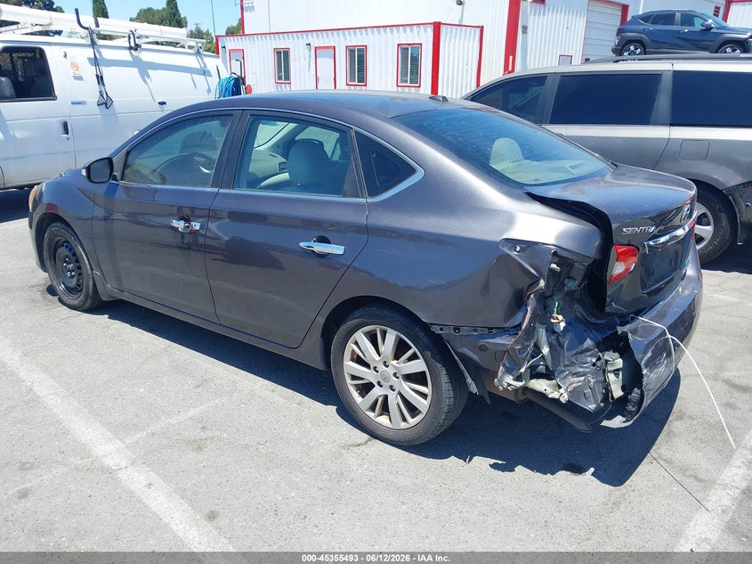 2013 Nissan Sentra VIN 3N1AB7AP6DL624707 IAAI salvage auction — REAR END, Salvage (California), sold $950 on 2026-07-09 (photo 3)