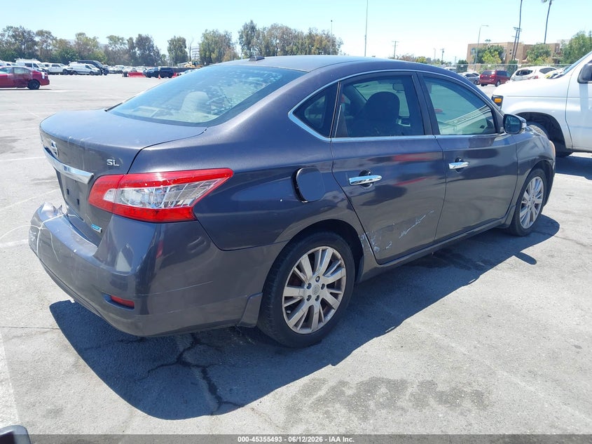 2013 Nissan Sentra VIN 3N1AB7AP6DL624707 IAAI salvage auction — REAR END, Salvage (California), sold $950 on 2026-07-09 (photo 4)