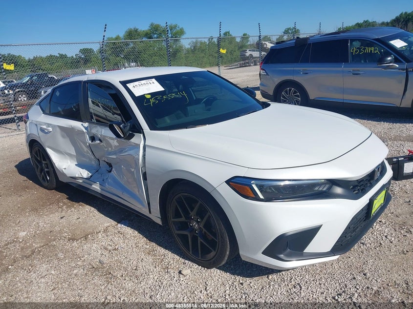 2023 Honda Civic VIN 19XFL2H81PE006897 IAAI salvage auction — SIDE, Salvage (Wisconsin), sold $5,250 on 2026-07-20 (photo 1)
