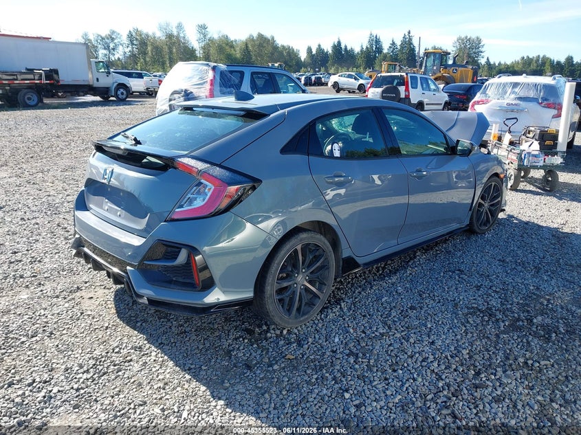 2021 Honda Civic VIN SHHFK7H48MU408336 IAAI salvage auction — FRONT END, Bill Of Sale (Washington), sold $1,875 on 2026-07-15 (photo 4)