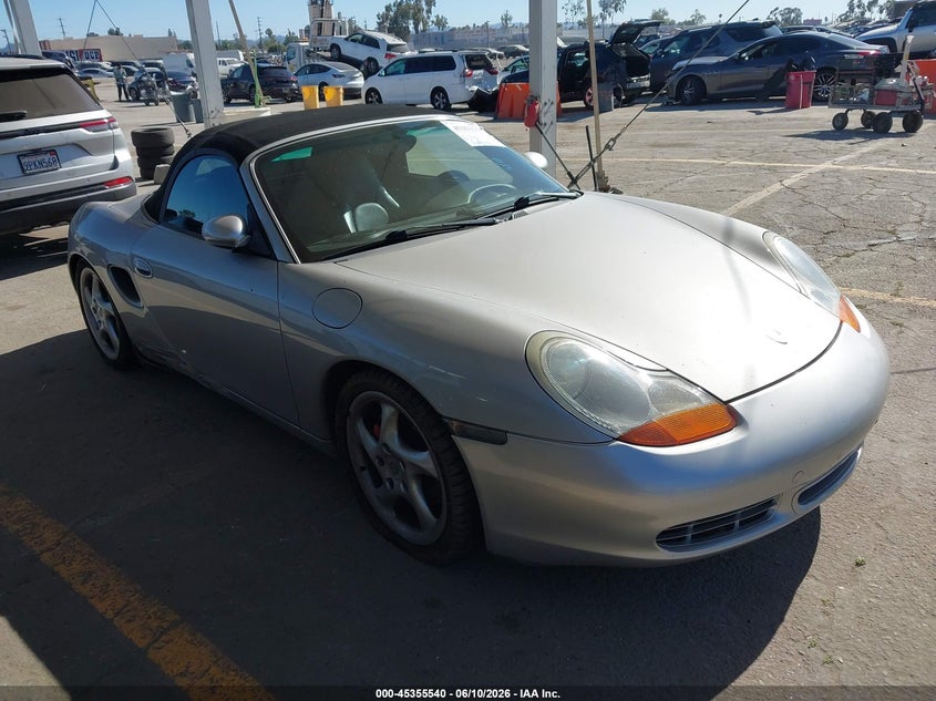 2000 Porsche Boxster VIN WP0CB2981YU664436 IAAI salvage auction — LEFT REAR, Salvage (California), sold $1,800 on 2026-07-29 (photo 1)