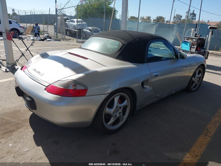 2000 Porsche Boxster VIN WP0CB2981YU664436 IAAI salvage auction — LEFT REAR, Salvage (California), sold $1,800 on 2026-07-29 (photo 4)