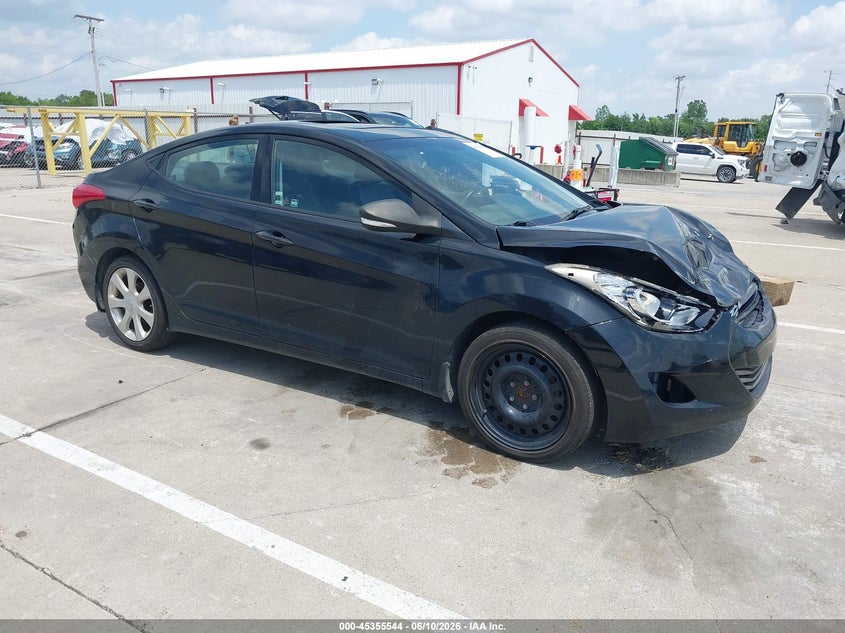 2013 Hyundai Elantra VIN KMHDH4AE5DU661688 IAAI salvage auction — FRONT END, Clear (Indiana), sold $425 on 2026-07-24 (photo 1)