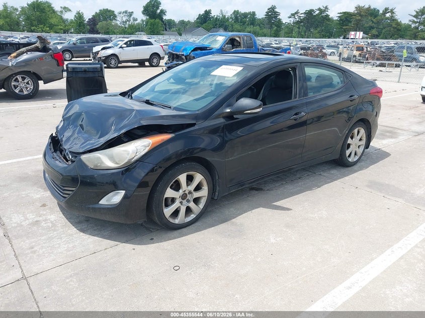 2013 Hyundai Elantra VIN KMHDH4AE5DU661688 IAAI salvage auction — FRONT END, Clear (Indiana), sold $425 on 2026-07-24 (photo 2)