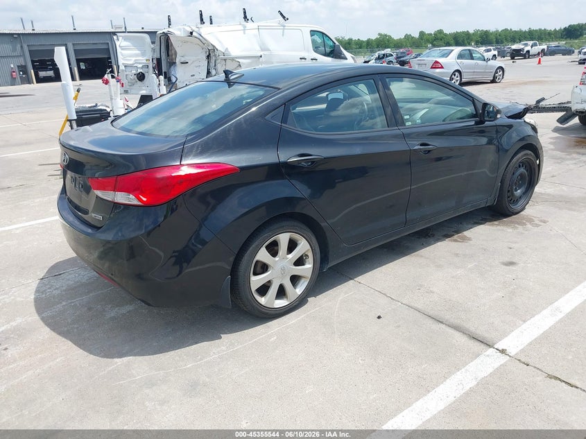 2013 Hyundai Elantra VIN KMHDH4AE5DU661688 IAAI salvage auction — FRONT END, Clear (Indiana), sold $425 on 2026-07-24 (photo 4)