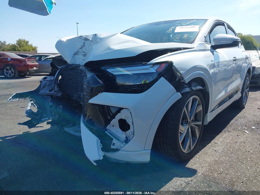 2025 Audi Q4 sportback e-tron VIN WA12UBFZ3SP044030 IAAI salvage auction — FRONT END, Salvage Title, sold $8,050 on 2026-07-31 (photo 2)