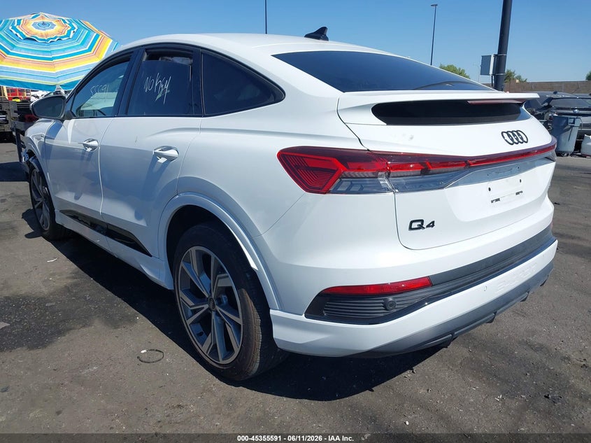 2025 Audi Q4 sportback e-tron VIN WA12UBFZ3SP044030 IAAI salvage auction — FRONT END, Salvage Title, sold $8,050 on 2026-07-31 (photo 3)