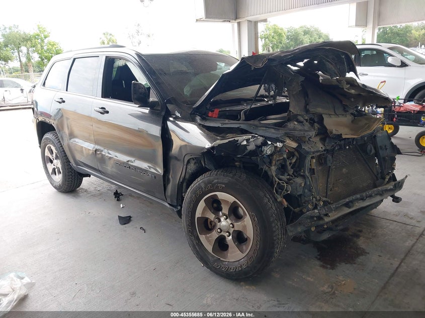 2018 Jeep Grand cherokee VIN 1C4RJFAG9JC476766 IAAI salvage auction — FRONT END, Salvage Title, sold $1,300 on 2026-07-11 (photo 1)