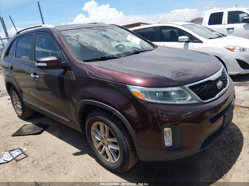 2014 Kia Sorento VIN 5XYKT4A60EG511400 IAAI salvage auction — NORMAL WEAR, Original (Texas), sold $1,175 on 2026-07-07 (photo 1)