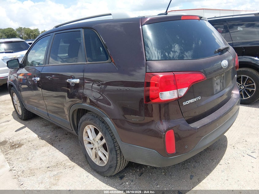 2014 Kia Sorento VIN 5XYKT4A60EG511400 IAAI salvage auction — NORMAL WEAR, Original (Texas), sold $1,175 on 2026-07-07 (photo 3)