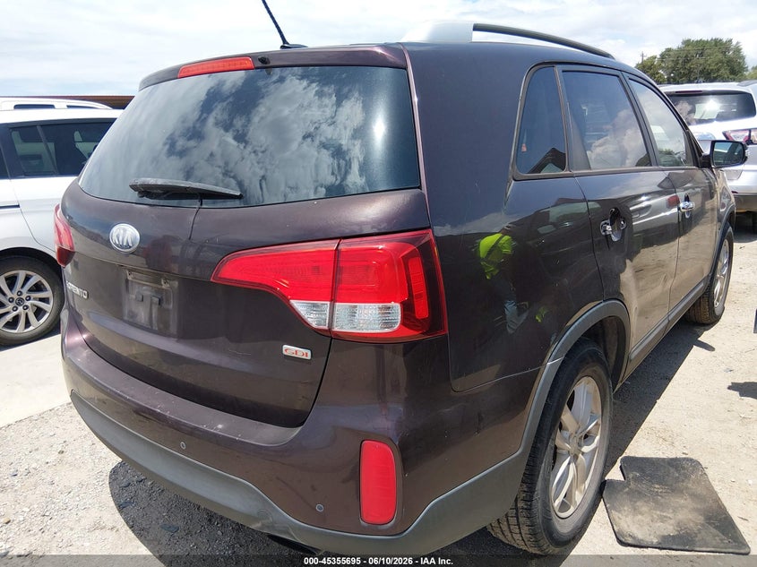 2014 Kia Sorento VIN 5XYKT4A60EG511400 IAAI salvage auction — NORMAL WEAR, Original (Texas), sold $1,175 on 2026-07-07 (photo 4)