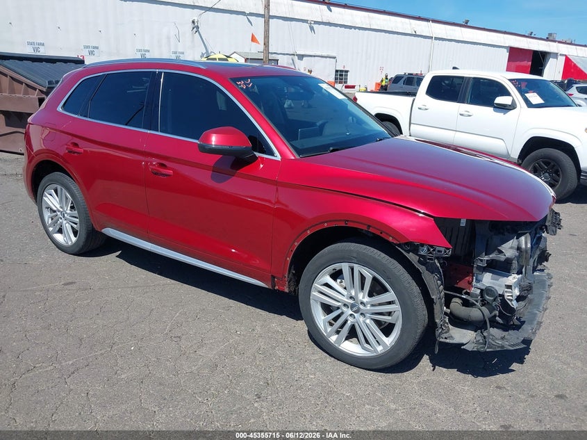 2018 Audi Q5 VIN WA1BNAFY7J2211273 IAAI salvage auction — FRONT END, Salvage (Oregon), sold $8,200 on 2026-07-30 (photo 1)