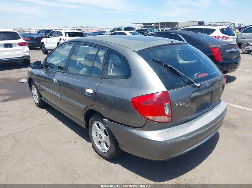 2004 Kia Rio VIN KNADC165746211343 IAAI salvage auction — RIGHT REAR, Salvage (Arizona), sold $250 on 2026-07-07 (photo 3)