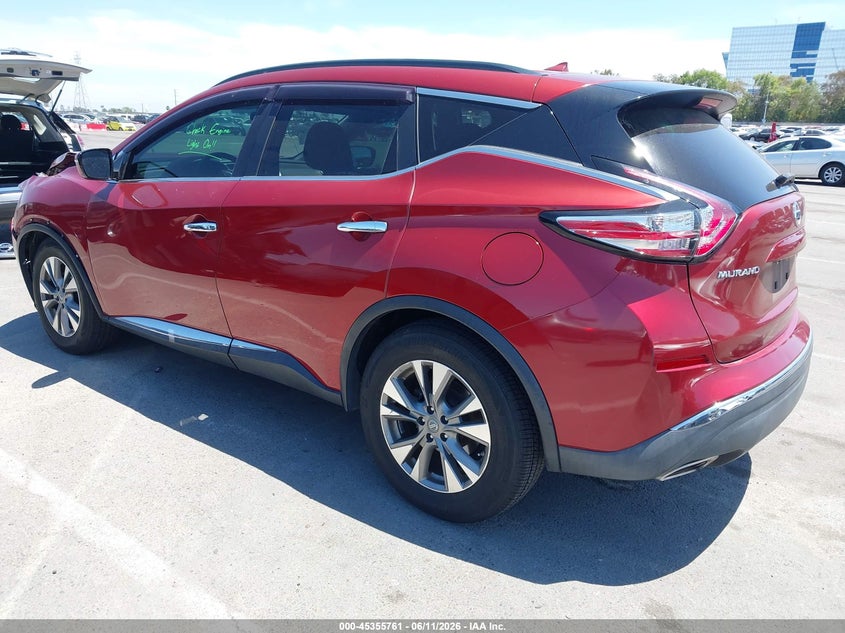 2015 Nissan Murano VIN 5N1AZ2MG1FN261707 IAAI salvage auction — FRONT END, Salvage (California), sold $1,550 on 2026-07-09 (photo 3)