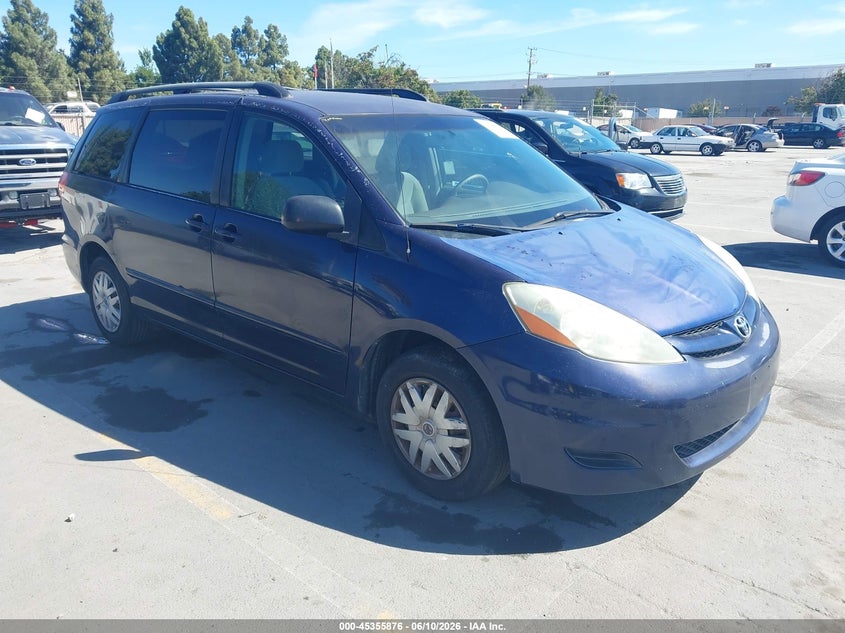 2006 Toyota Sienna VIN 5TDZA23C96S406368 IAAI salvage auction — NORMAL WEAR, Clear - Dealer Only (California), sold $625 on 2026-07-06 (photo 1)