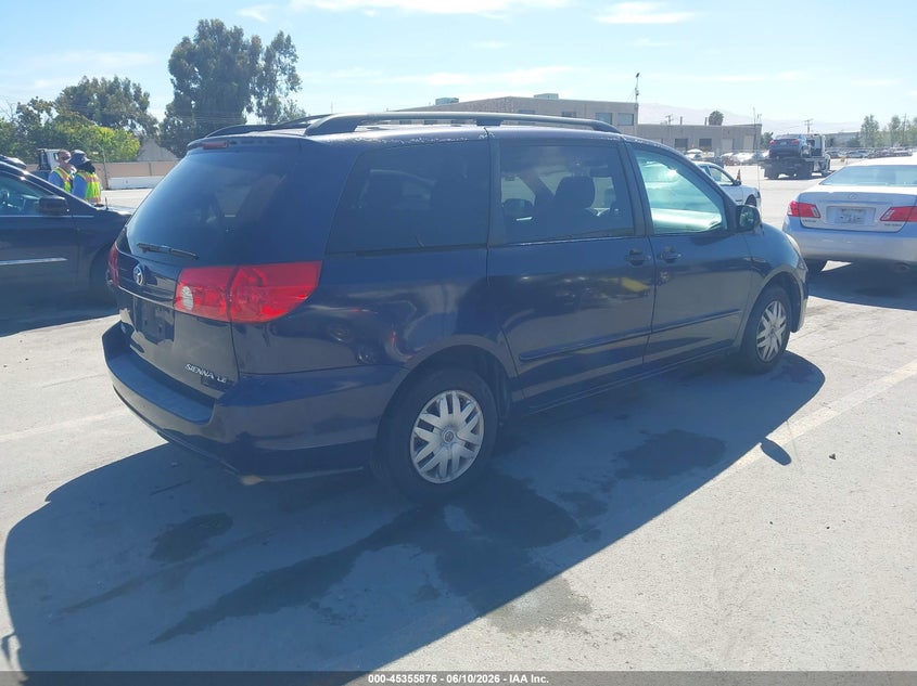 2006 Toyota Sienna VIN 5TDZA23C96S406368 IAAI salvage auction — NORMAL WEAR, Clear - Dealer Only (California), sold $625 on 2026-07-06 (photo 4)