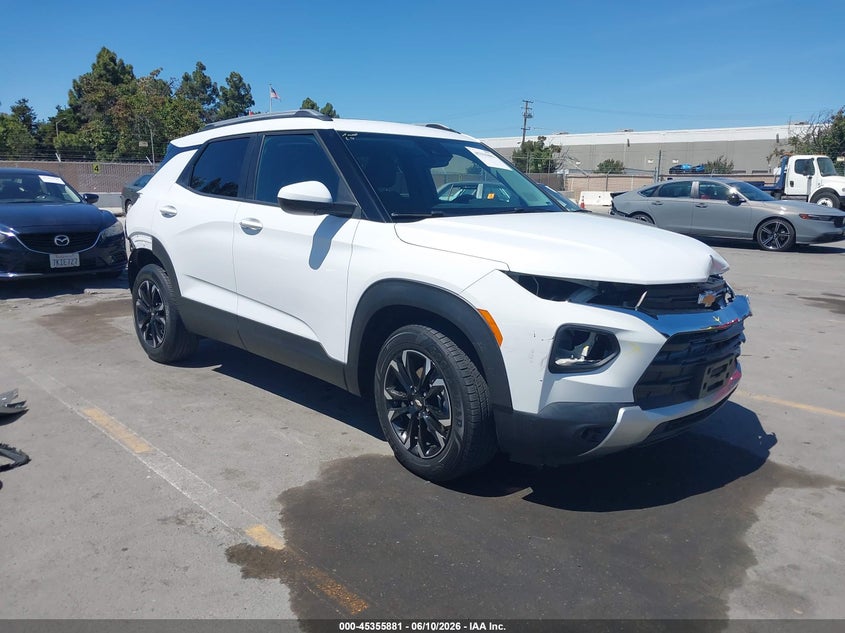 2021 Chevrolet Trailblazer VIN KL79MPSL6MB056950 IAAI salvage auction — REAR END, Salvage (California), sold $4,950 on 2026-07-20 (photo 1)