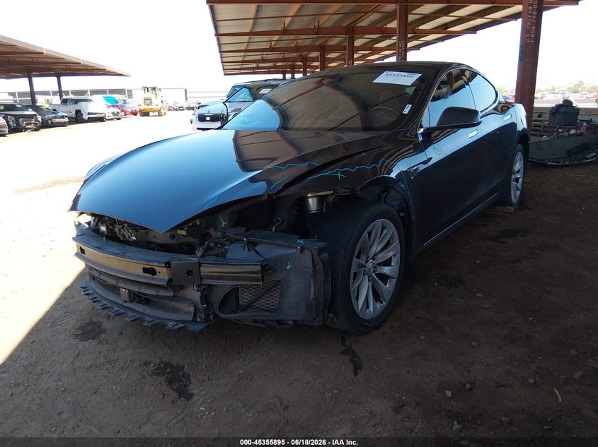 2016 Tesla Model s VIN 5YJSA1E2XGF128683 IAAI salvage auction — LEFT FRONT, Salvage Title, sold $3,100 on 2026-07-23 (photo 2)
