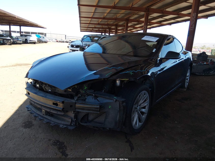 2016 Tesla Model s VIN 5YJSA1E2XGF128683 IAAI salvage auction — LEFT FRONT, Salvage Title, sold $3,100 on 2026-07-23 (photo 6)