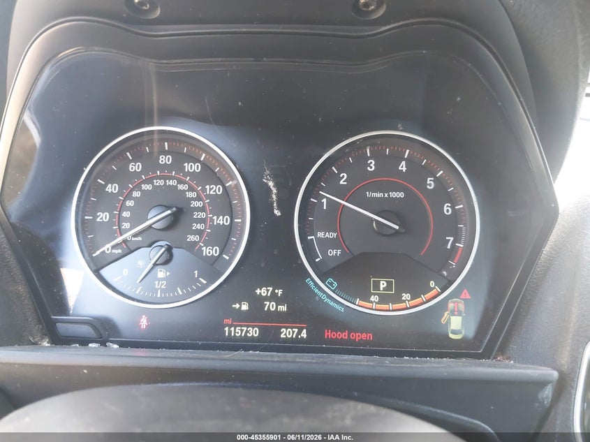 2016 BMW 2er VIN WBA1F9C58GV545260 IAAI salvage auction — FRONT END, Salvage Title, sold $2,250 on 2026-07-21 (photo 7)