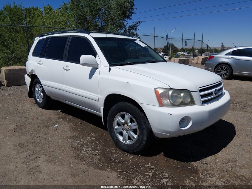 2002 Toyota Highlander VIN JTEGF21A020032168 IAAI salvage auction — RIGHT SIDE, Salvage (New Mexico), sold $500 on 2026-07-06 (photo 1)