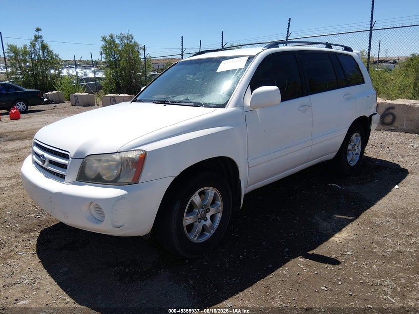 2002 Toyota Highlander VIN JTEGF21A020032168 IAAI salvage auction — RIGHT SIDE, Salvage (New Mexico), sold $500 on 2026-07-06 (photo 2)