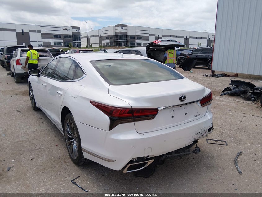 2021 Lexus Ls VIN JTHD51FF0M5014010 IAAI salvage auction — FRONT & REAR, Original (Texas), sold $23,100 on 2026-08-17 (photo 3)