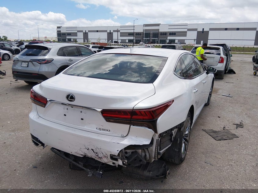 2021 Lexus Ls VIN JTHD51FF0M5014010 IAAI salvage auction — FRONT & REAR, Original (Texas), sold $23,100 on 2026-08-17 (photo 4)