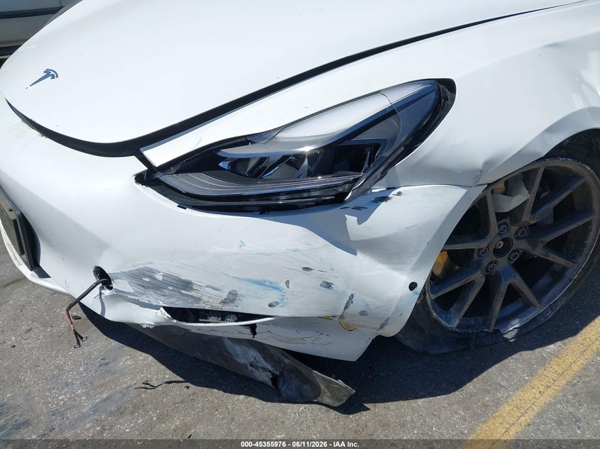2022 Tesla Model 3 VIN 5YJ3E1EB5NF168420 IAAI salvage auction — FRONT END, Salvage (California), sold $4,300 on 2026-08-02 (photo 6)