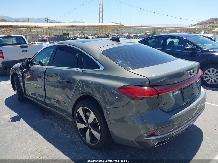 2025 Audi A5 VIN WAU2BCFU5SN109491 IAAI salvage auction — ROLLOVER, Salvage Title, sold $7,250 on 2026-09-09 (photo 3)