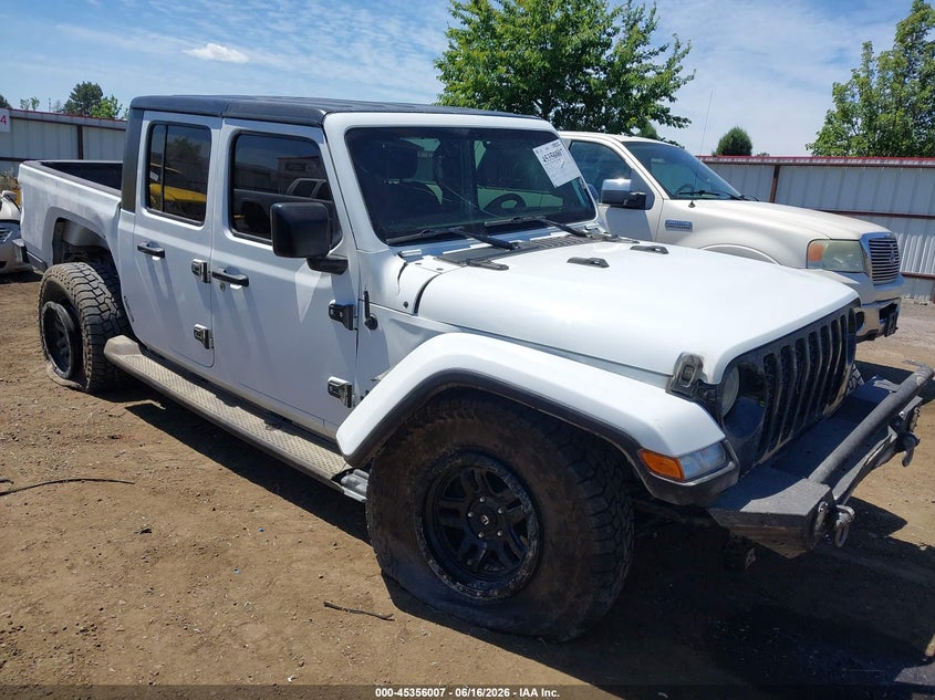2022 Jeep Gladiator VIN 1C6HJTAGXNL172188 IAAI salvage auction — FRONT & REAR, Bill Of Sale (Washington), sold $11,600 on 2026-07-28 (photo 1)