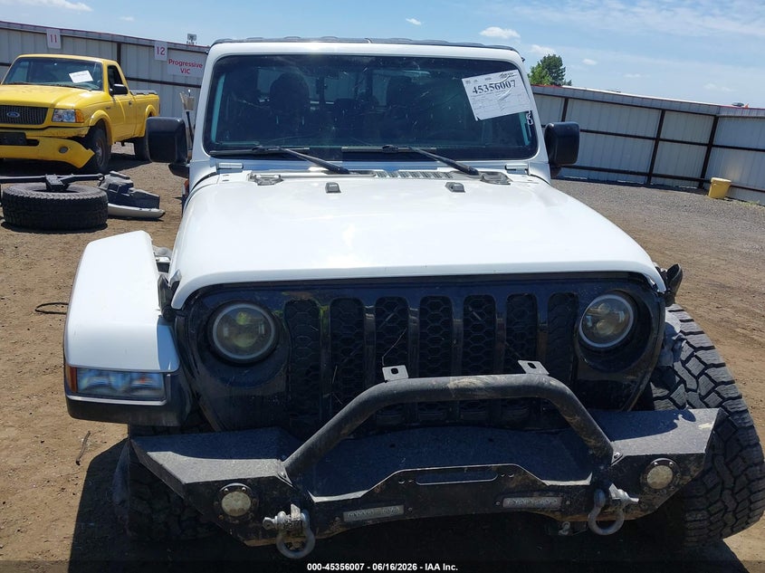 2022 Jeep Gladiator VIN 1C6HJTAGXNL172188 IAAI salvage auction — FRONT & REAR, Bill Of Sale (Washington), sold $11,600 on 2026-07-28 (photo 6)