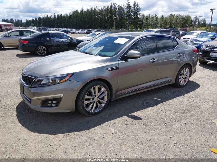 2015 Kia Optima VIN 5XXGR4A67FG452713 IAAI salvage auction — NORMAL WEAR, Clear (Washington), sold $725 on 2026-07-15 (photo 2)