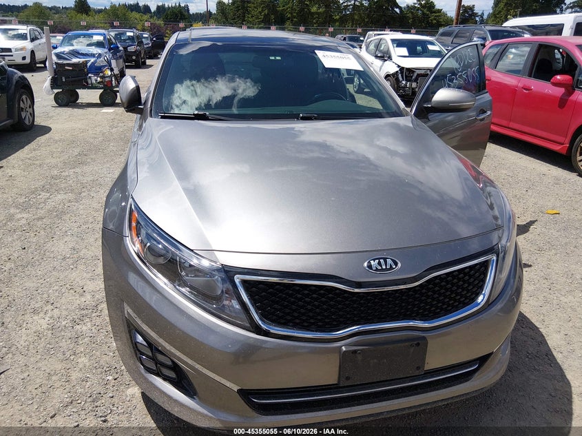 2015 Kia Optima VIN 5XXGR4A67FG452713 IAAI salvage auction — NORMAL WEAR, Clear (Washington), sold $725 on 2026-07-15 (photo 6)
