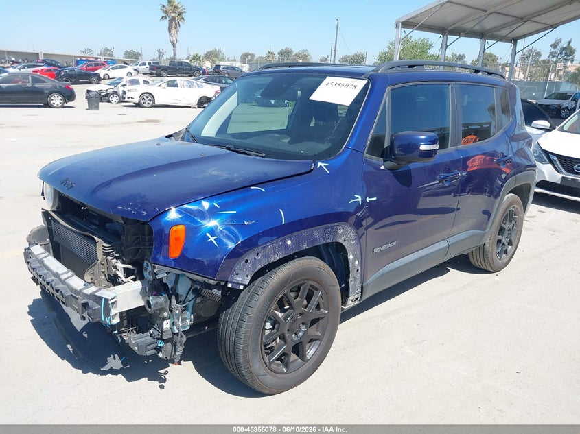 2020 Jeep Renegade VIN ZACNJABB9LPL51153 IAAI salvage auction — FRONT & REAR, Salvage Title, sold $2,600 on 2026-07-15 (photo 2)