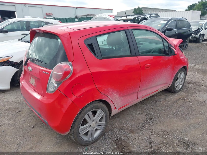 2013 Chevrolet Spark VIN KL8CB6S91DC597145 IAAI salvage auction — FRONT END, Junk (Oklahoma), sold $350 on 2026-07-14 (photo 4)