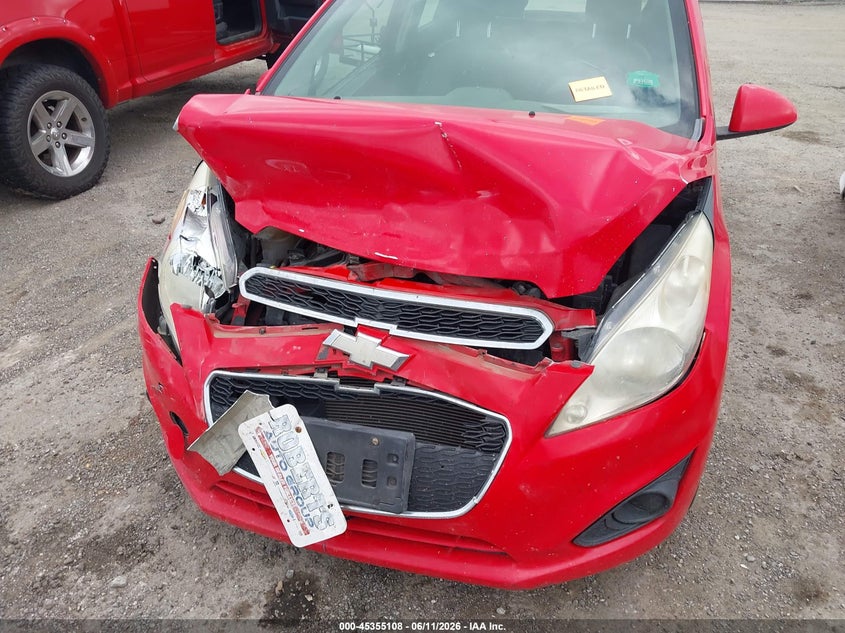 2013 Chevrolet Spark VIN KL8CB6S91DC597145 IAAI salvage auction — FRONT END, Junk (Oklahoma), sold $350 on 2026-07-14 (photo 6)