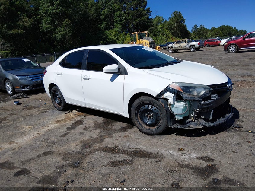 2016 Toyota Corolla VIN 5YFBURHE9GP431213 IAAI salvage auction — FRONT END, Salvage (Mississippi), sold $1,800 on 2026-07-08 (photo 1)