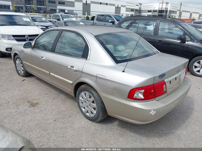 2004 Kia Optima VIN KNAGD126645294519 IAAI salvage auction — NORMAL WEAR, Original (Texas), sold $275 on 2026-07-21 (photo 3)