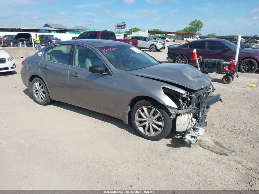 2008 Infiniti G35 VIN JNKBV61E18M218104 IAAI salvage auction — FRONT END, Salvage (Texas), sold $450 on 2026-07-15 (photo 1)