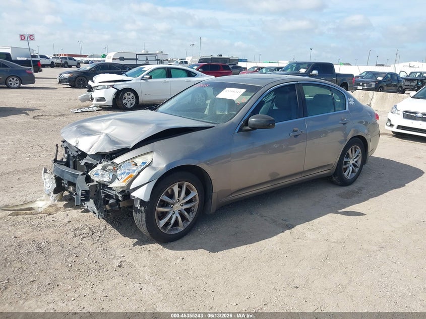 2008 Infiniti G35 VIN JNKBV61E18M218104 IAAI salvage auction — FRONT END, Salvage (Texas), sold $450 on 2026-07-15 (photo 2)