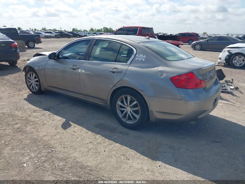 2008 Infiniti G35 VIN JNKBV61E18M218104 IAAI salvage auction — FRONT END, Salvage (Texas), sold $450 on 2026-07-15 (photo 3)