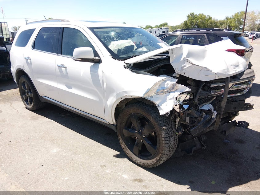 2013 Dodge Durango VIN 1C4RDJDG6DC701106 IAAI salvage auction — FRONT END, Salvage (Utah), sold $450 on 2026-07-09 (photo 1)