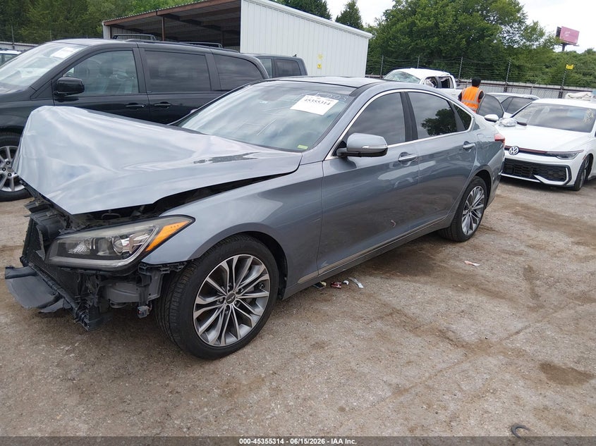 2015 Hyundai Genesis VIN KMHGN4JE1FU015203 IAAI salvage auction — FRONT END, Salvage (Oklahoma), sold $1,400 on 2026-07-05 (photo 2)